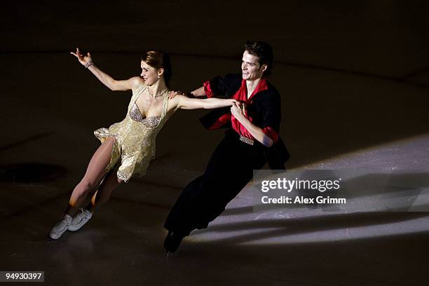 Carolina and Daniel Hermann performs during the skating exhibibtion at the last day of the German Figure Skating Championships 2010 at the SAP Arena...