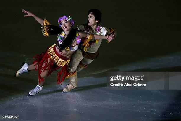 Christina and William Beier perform during the skating exhibibtion at the last day of the German Figure Skating Championships 2010 at the SAP Arena...