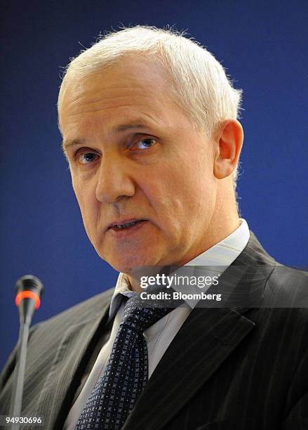 Michail Barkov of Transneft, speaks during the Rome Energy Meeting in Rome, Italy, on Friday, Nov. 14, 2008. The two day meeting of industry...