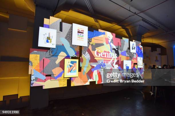 View of the National Geographic "Genius: Picasso" Tribeca Film Festival after party at The Genius Studio, 100 Avenue of the Americas, in New York...