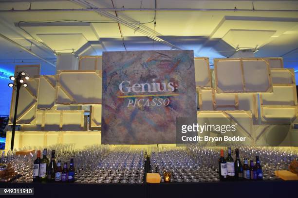 View of the National Geographic "Genius: Picasso" Tribeca Film Festival after party at The Genius Studio, 100 Avenue of the Americas, in New York...