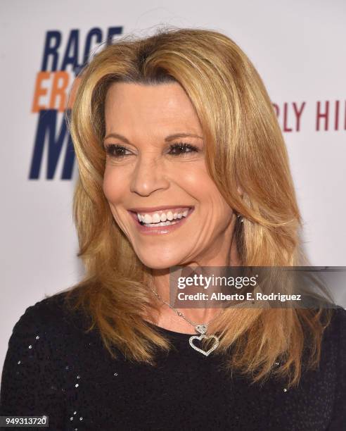 Vanna White attends the 25th Annual Race To Erase MS Gala at The Beverly Hilton Hotel on April 20, 2018 in Beverly Hills, California.