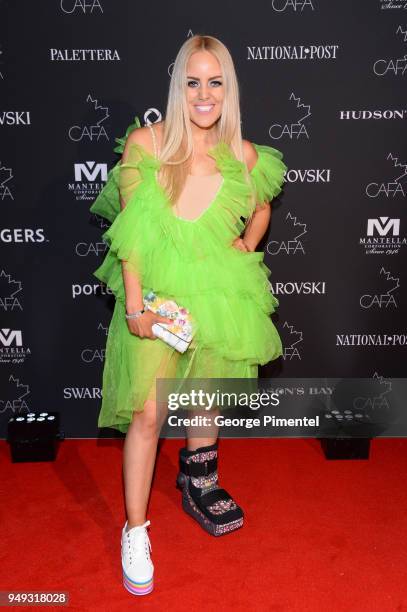 Sam Beckerman arrives at the 2018 Canadian Arts And Fashion Awards Red Carpet held at the Fairmont Royal York Hotel on April 20, 2018 in Toronto,...