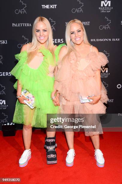 Sam Beckerman and Cailli Beckerman arrives at the 2018 Canadian Arts And Fashion Awards Red Carpet held at the Fairmont Royal York Hotel on April 20,...