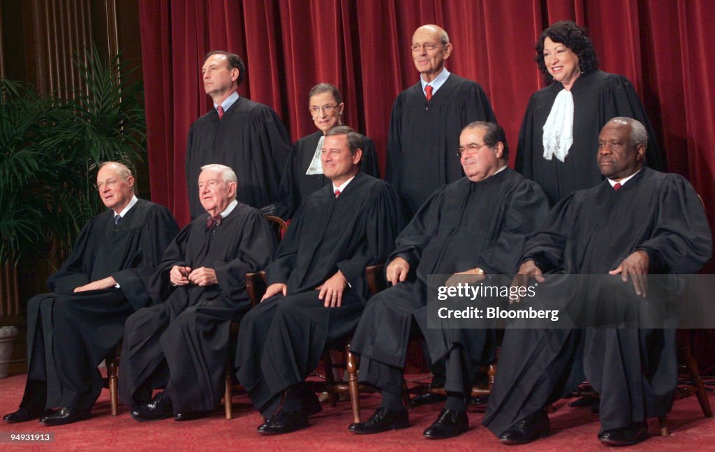 The justices of the U.S. Supreme Court pose for their offici