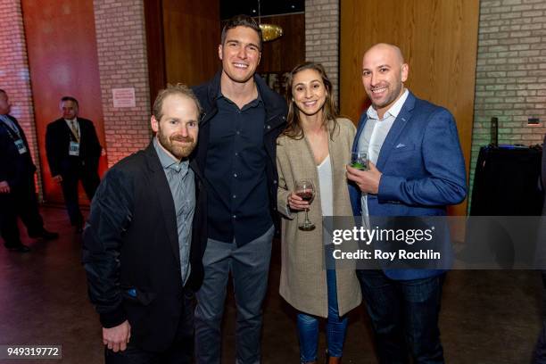 Fredric Richter, Will Reeve, Kareem Argolus and Adam Neuhaus attend the 2018 Tribeca sports film festival opening night party, Hosted By Mohegan Sun...