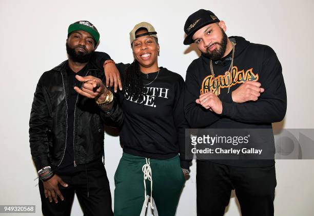Desus Nice, Lena Waithe, and The Kid Mero attend the FYC Event for VICELAND's DESUS & MERO at Saban Media Center on April 20, 2018 in North...