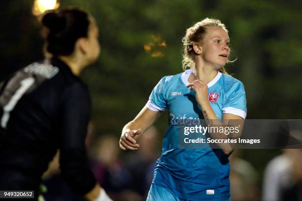 Kika van Es of FC Twente Women during the Dutch Eredivisie Women match between Ajax v Fc Twente at the De Toekomst on April 20, 2018 in Amsterdam...