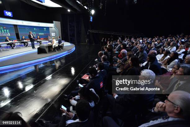 More than 200 persons attend the 2018 Americas Initiative Presidential Debate at Noticias RCN Studios on April 19, 2018 in Bogota, Colombia.
