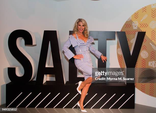 Supermodel and entreprenuer Christie Brinkley attends the first annual Major League Baseball FoodFest on April 20, 2018 in New York City.