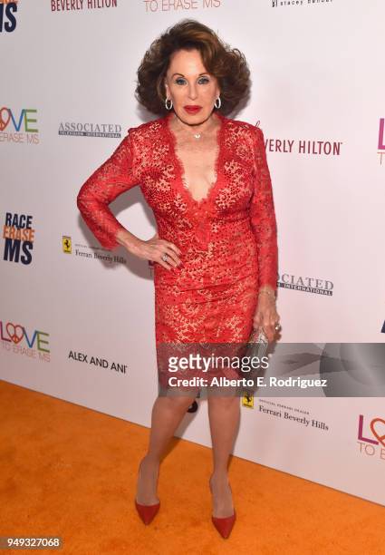 Nikki Haskell attends the 25th Annual Race To Erase MS Gala at The Beverly Hilton Hotel on April 20, 2018 in Beverly Hills, California.