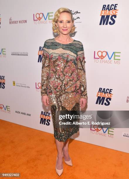 Anne Heche attends the 25th Annual Race To Erase MS Gala at The Beverly Hilton Hotel on April 20, 2018 in Beverly Hills, California.