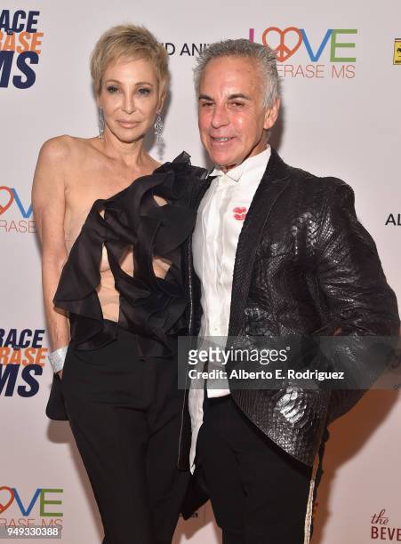 Lisa Pliner and Donald Pliner attend the 25th Annual Race To Erase MS Gala at The Beverly Hilton Hotel on April 20, 2018 in Beverly Hills, California.