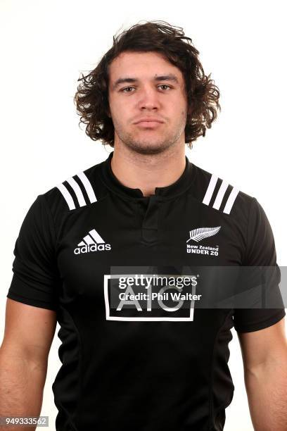 Devan Flanders poses during a New Zealand U20 headshot session on April 21, 2018 in Auckland, New Zealand.