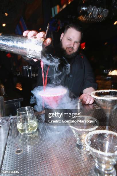 View of drinks being prepared at CORAZON, Tribeca Film Festival Global Film Premiere and Red Carpet Event presented by Montefiore on April 20, 2018...