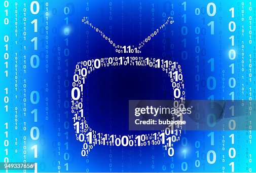 TV Box Binary Code Blue Vector Pattern Background TV Box Binary Code Blue Vector Pattern Background