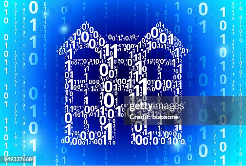 Building Binary Code Blue Vector Pattern Background Building Binary Code Blue Vector Pattern Background