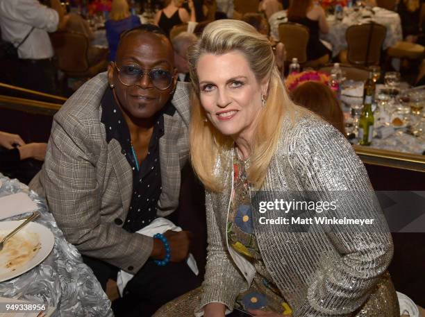 Randy Jackson and Founder of Race To Erase MS Nancy Davis attend the 25th Annual Race To Erase MS Gala at The Beverly Hilton Hotel on April 20, 2018...