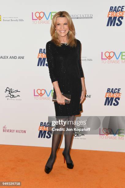 Vanna White attends the 25th Annual Race To Erase MS Gala at The Beverly Hilton Hotel on April 20, 2018 in Beverly Hills, California.