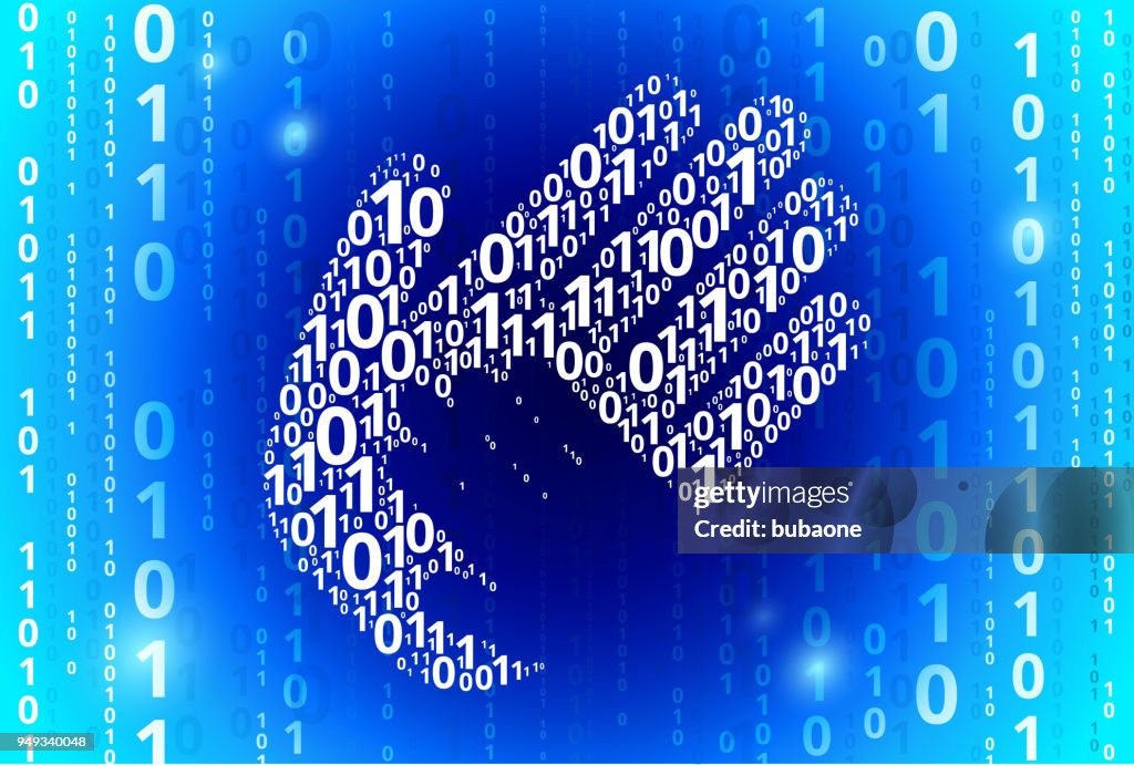 Helping Child Hand Binary Code Blue Vector Pattern Background High-Res ...