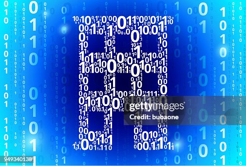Building Binary Code Blue Vector Pattern Background Building Binary Code Blue Vector Pattern Background