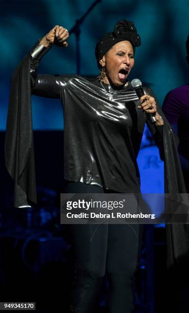 Nona Hendryx performs at the 16th Annual A Great Night in Harlem Gala at The Apollo Theater on April 20, 2018 in New York City.