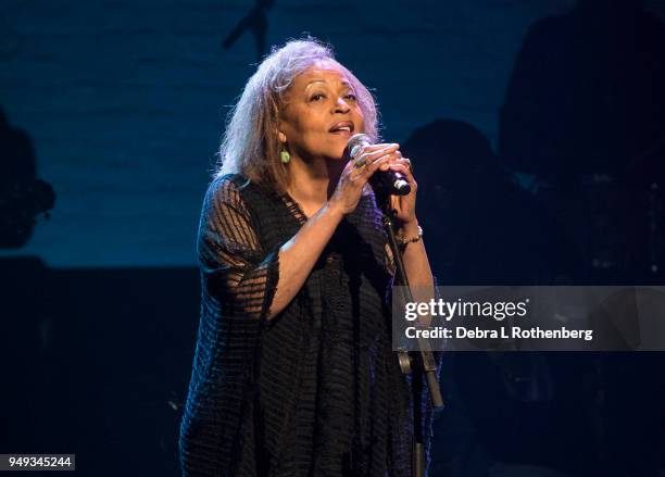 Cassandra Wilson performs at the 16th Annual A Great Night in Harlem Gala at The Apollo Theater on April 20, 2018 in New York City.