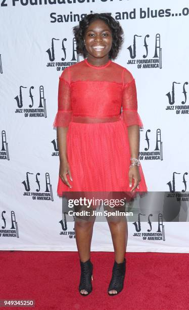 Singer Alexis Morrast attends the 16th Annual A Great Night In Harlem Gala at The Apollo Theater on April 20, 2018 in New York City.