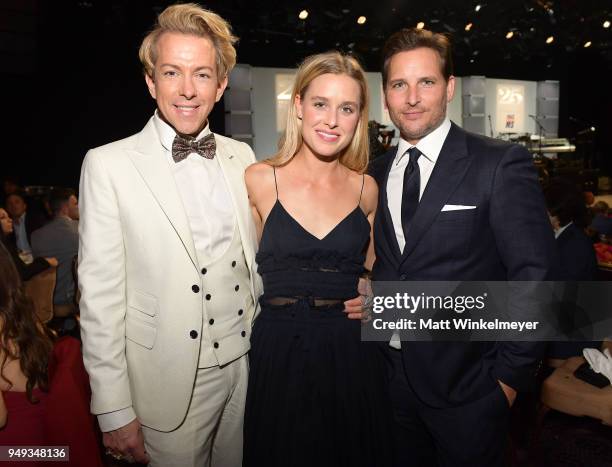 Derek Warburton, Peter Facinelli and Lily Anne Harrison at the 25th Annual Race To Erase MS Gala at The Beverly Hilton Hotel on April 20, 2018 in...