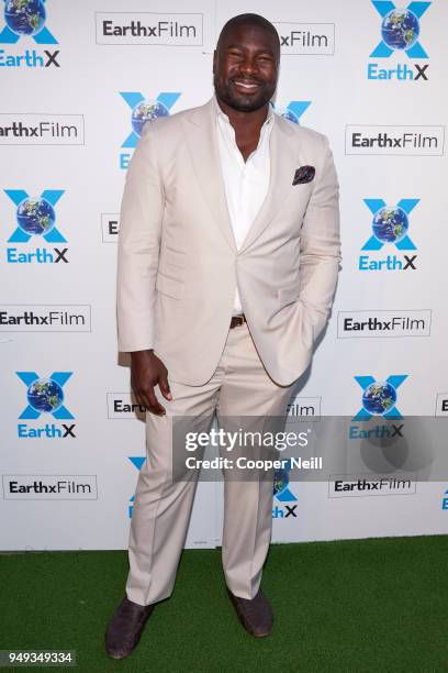 Ovie Mughelli poses for a photo during the EarthxGlobal Gala on April 20, 2018 in Dallas, Texas.