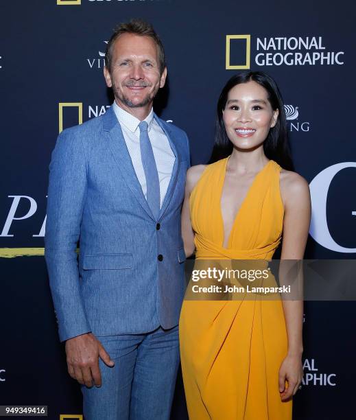 Sebastian Roche and Alicia Hannah attend "Genius: Picasso" after party during the 2018 Tribeca Film Festival on April 20, 2018 in New York City.
