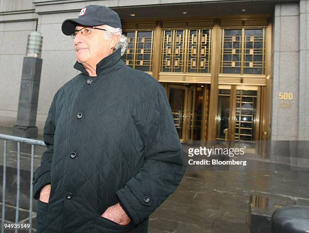 Bernard Madoff, money manager and accused mastermind of a $50 billion investment fraud, leaves the courthouse at 500 Pearl Street in New York, U.S.,...