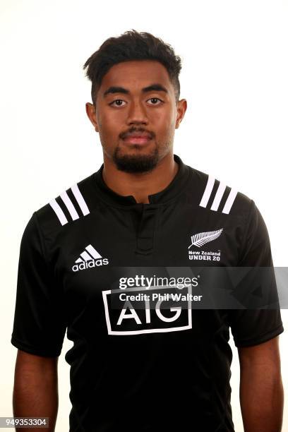 Vilimoni Koroi poses during a New Zealand U20 headshot session on April 21, 2018 in Auckland, New Zealand.