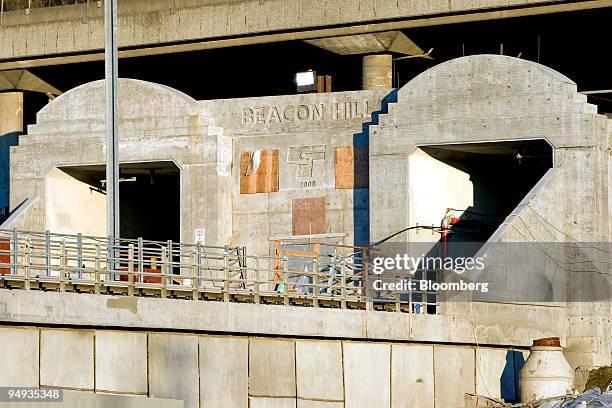 Construction continues on the Beacon Hill Seattle Transit Tunnel in Seattle, Washington, U.S., on Saturday, Jan. 17, 2009. Beltway suburbs like...