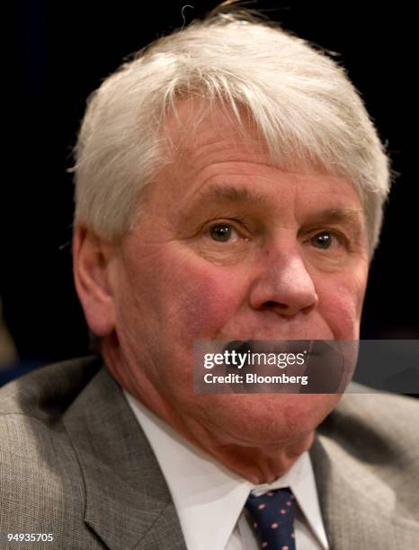 White House counsel Gregory Craig listens as U.S. President Barack Obama meets with senior staffers in the Eisenhower Executive Office Building in...