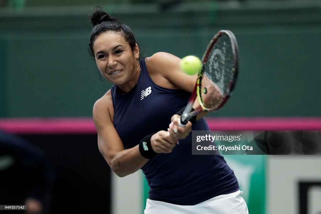 Japan v Great Britain - Fed Cup World Group II Play-Off - Day 1