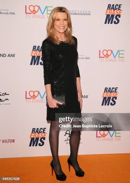 Vanna White attends the 25th Annual Race To Erase MS Gala at The Beverly Hilton Hotel on April 20, 2018 in Beverly Hills, California.