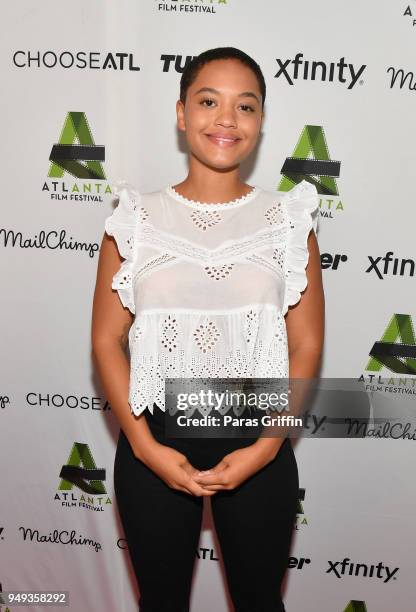 Actress Kiersey Clemons attends the screening of "Hearts Beat Loud" during 42nd Annual Atlanta Film Festival at The Plaza Theater on April 20, 2018...