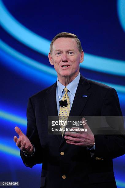 Alan Mulally, president and chief executive officer of Ford Motor Co. Delivers the keynote address at the National Automobile Dealers Association...