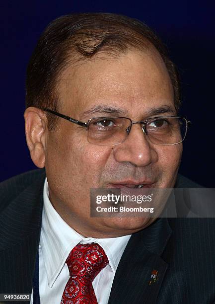 Sharma, chairman and managing director of the Oil & Natural Gas Corporation Ltd., speaks at the Petrotech-2009 8th International Oil & Gas Conference...