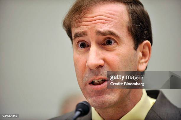 Harry Markopolos, an independent financial fraud investigator and former money manager, speaks at a hearing of the House Financial Services...