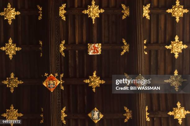 Intérieur du toit de la cathédrale de Chester, Royaume-Uni.