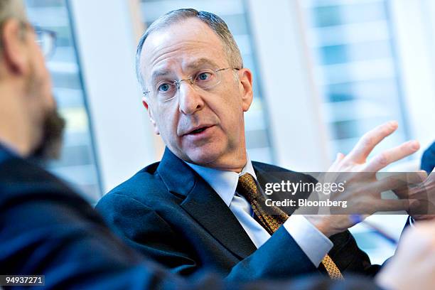 David Skorton, president of Cornell University, speaks during an interview in New York, U.S., on Tuesday, Jan. 13, 2009. Skorton said Cornell...