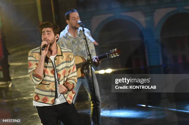 Alvaro Soler, singer, guest of the Rai television program, Che Tempo Che Fa,.