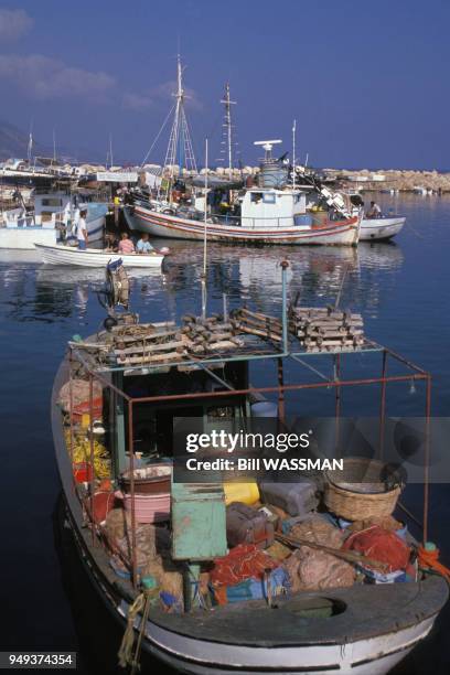 Vue du port de Latchi à Chypre.