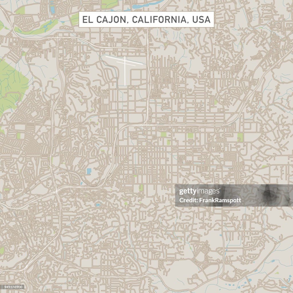 El Cajon California US City Street Map