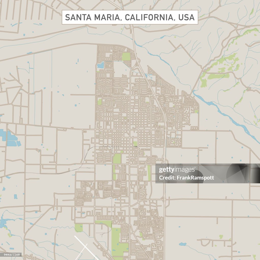 Santa Maria California US City Street Map