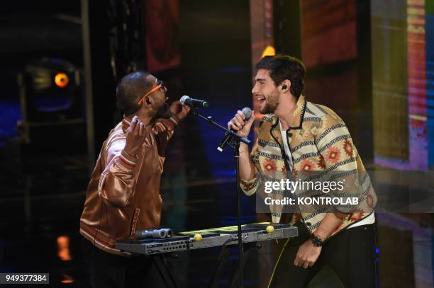 Alvaro Soler , singer, guest of the Rai television program, Che Tempo Che Fa,.