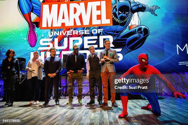 Cosplayer, Creative Director Brian Crosby, Creator G. Willow Wilson, actor James Marsters, DJ/Producer Pete Rock, Chief Curator Ben Saunders, and...