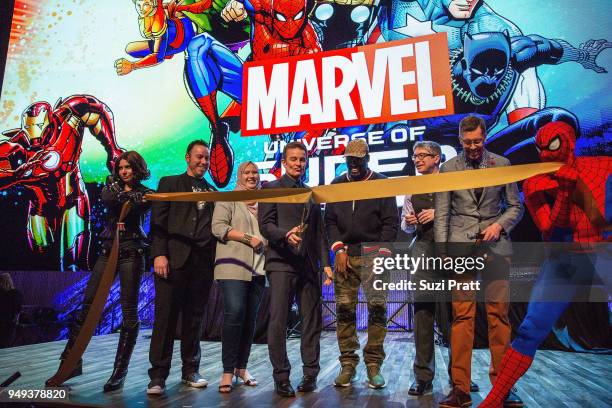 Cosplayer, Creative Director Brian Crosby, Creator G. Willow Wilson, actor James Marsters, DJ/Producer Pete Rock, Chief Curator Ben Saunders, and...